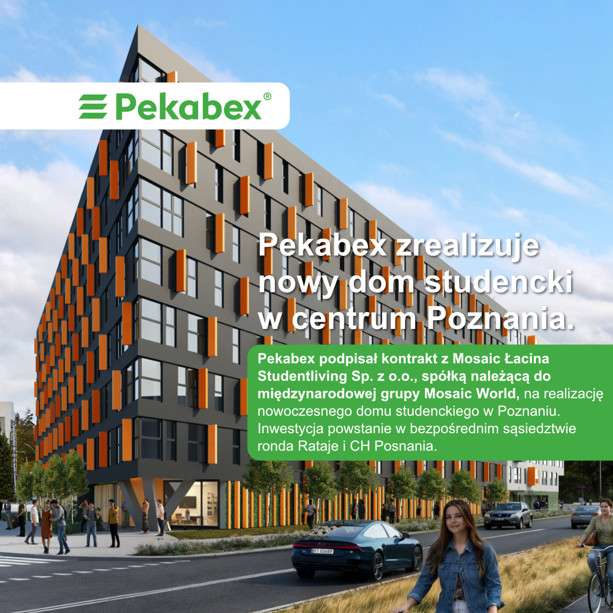Pekabex zrealizuje nowy dom studencki w centrum Poznania